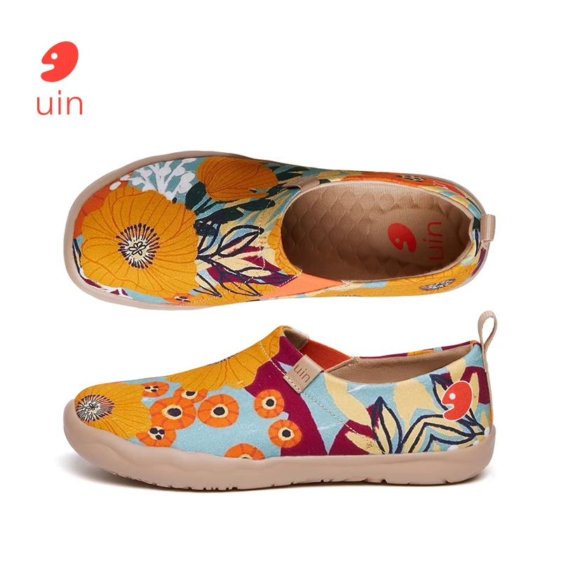 uin彩绘旅行鞋托莱多1帆布鞋轻便透气休闲懒人一脚蹬