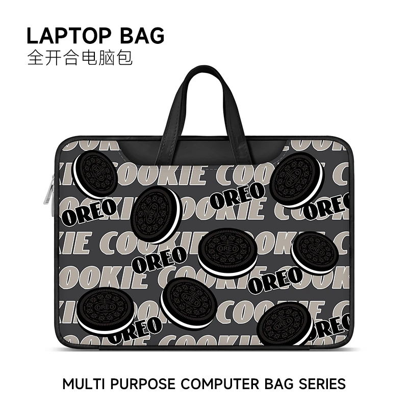 原创饼干手提笔记本电脑包女适用联想小新air14/macbookpro15.6寸