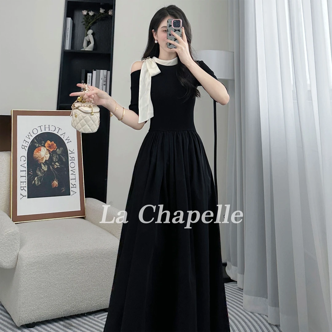 拉夏贝尔25现货夏季新中袖清凉收腰显瘦气质连衣裙 1542 RCK