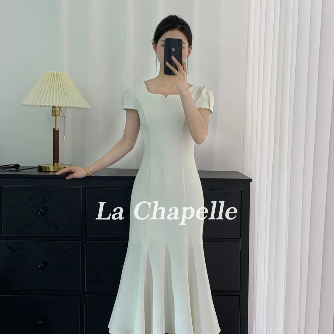 拉夏贝尔25现货清仓法式气质小众设计感清凉鱼尾连衣裙 1885 RQC