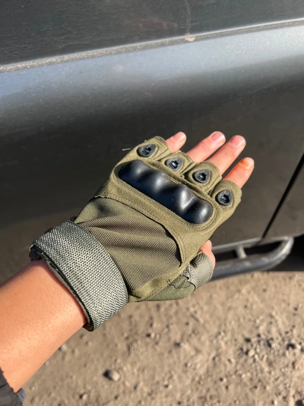 战术手套超纤维材质前硬壳防护后皮质防护
