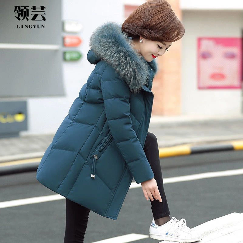 波司豋中老年羽绒羽绒服女40岁50妈妈秋冬装外套短棉衣中长款老年