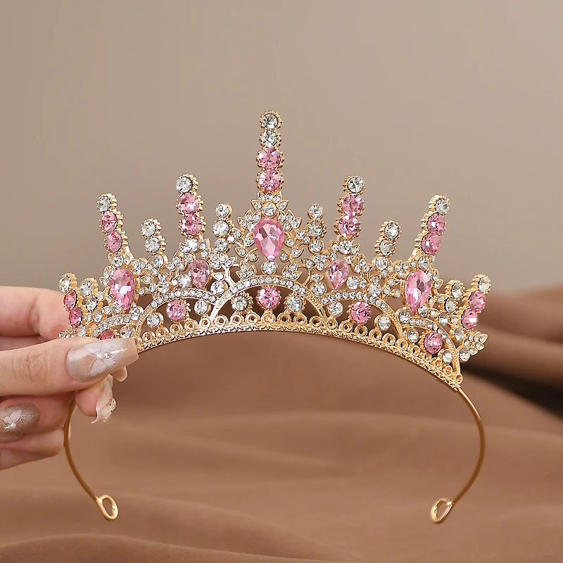 儿童公主精美皇冠小女孩公主头饰发饰女童配饰走秀饰品女演出王冠