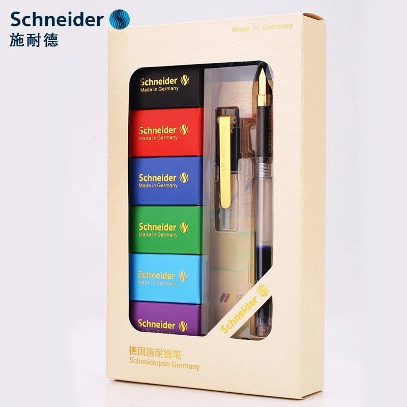 schneider/施耐德德国BK406钢笔23K镀金笔尖金夹签字笔EF尖耐用