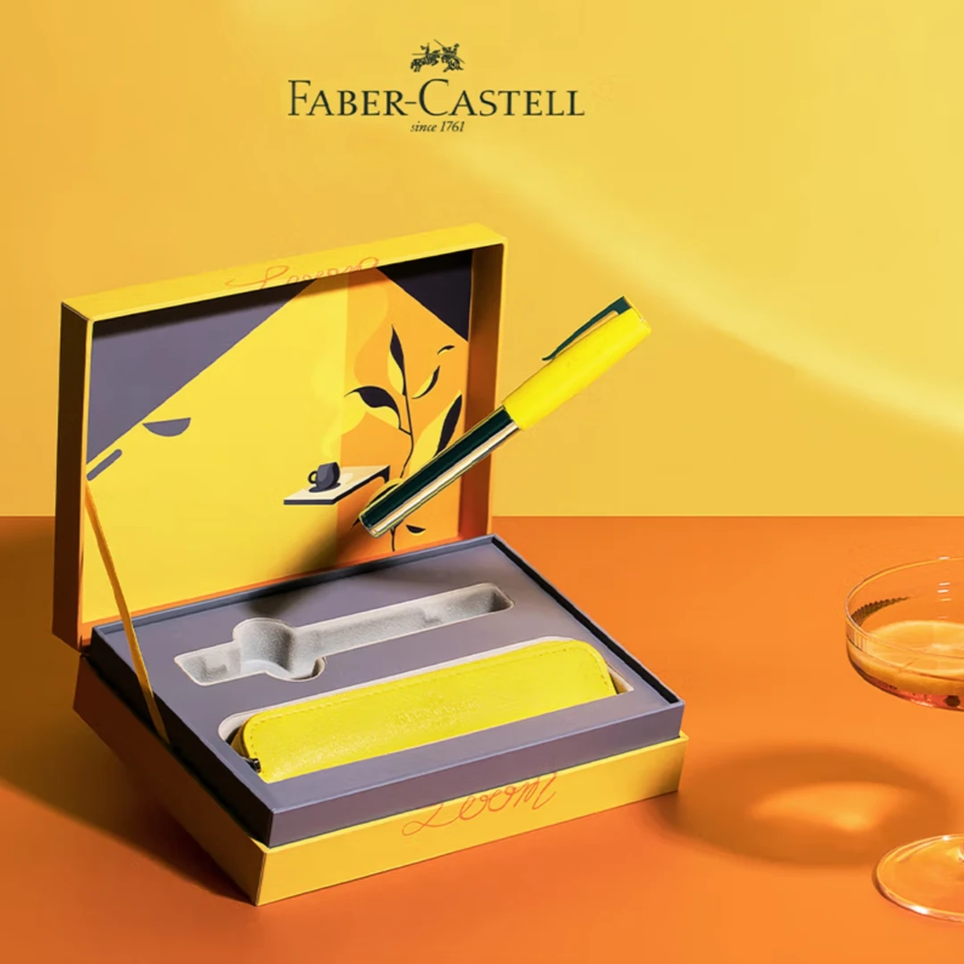 FABER-CASTELL/辉柏嘉钢笔德国如恩系列潘通礼盒高档签字 亮黄色