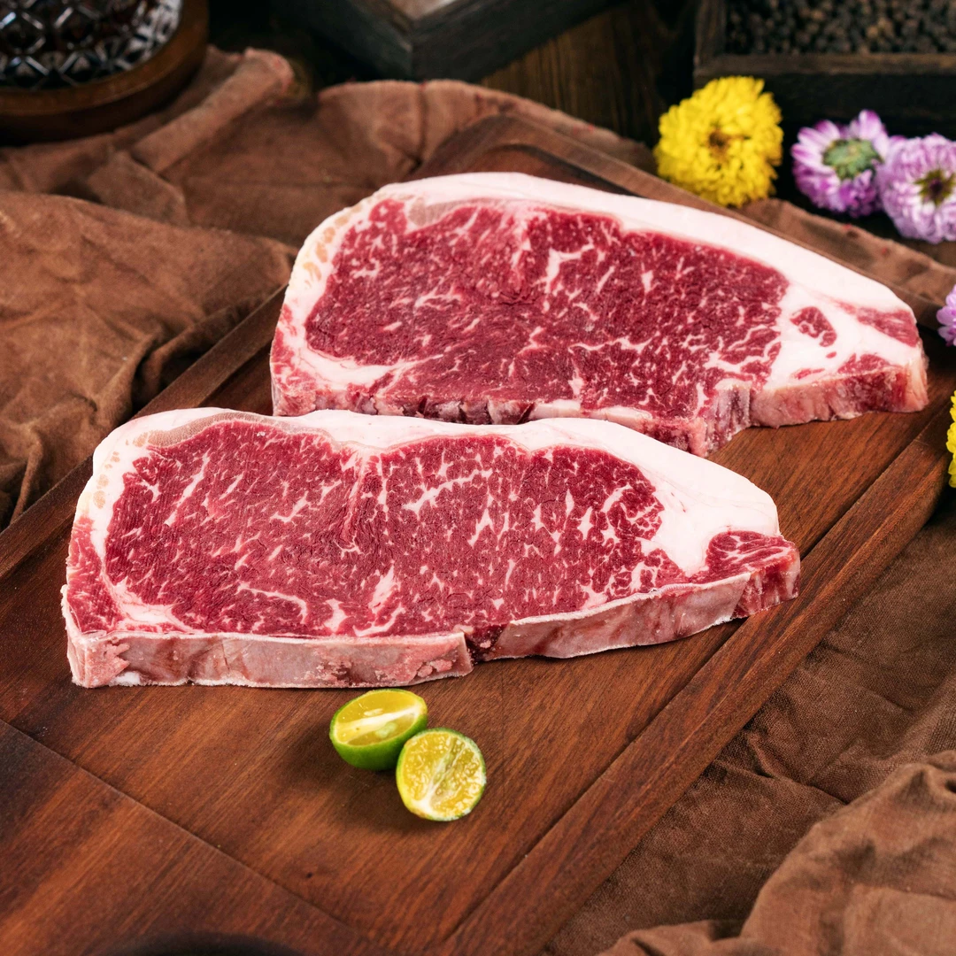 【新品上新】谷饲西冷牛排1KG+谷饲眼肉1KG原切不合成家庭分享装