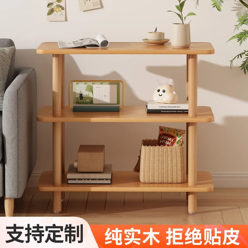 圆形小茶几边几床头柜出租屋家用网红风滚轮小桌子卧室置物架鞋架