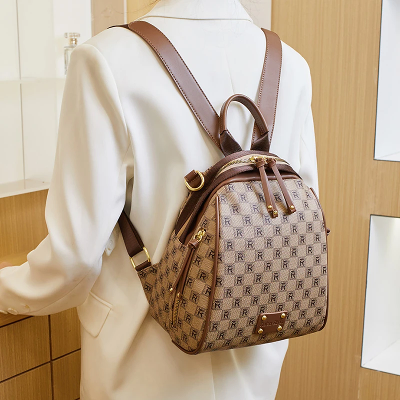 双肩包女士背包包大容量通勤单肩包时尚手提包2025新款手提休闲包