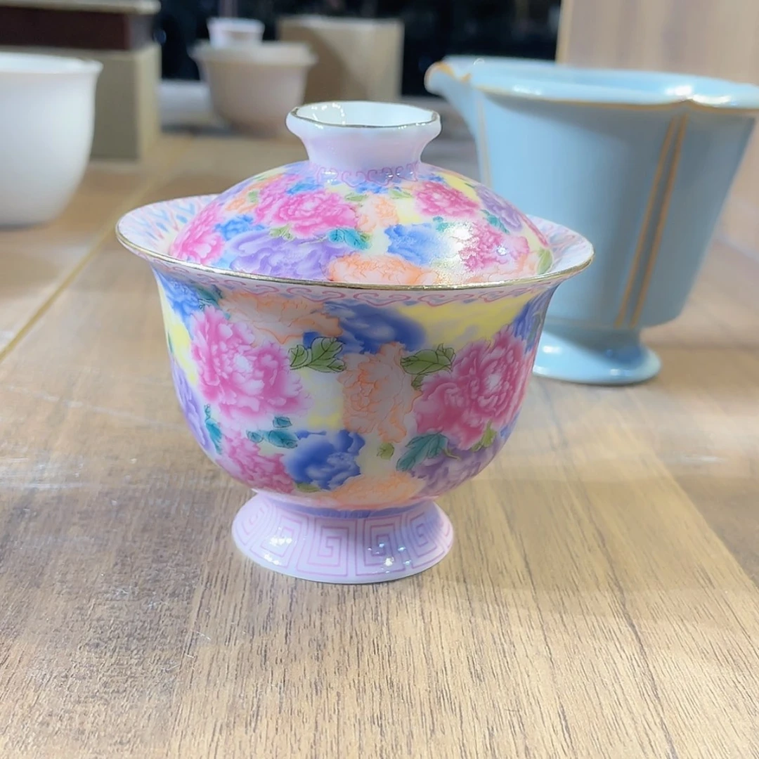 【闪购商品】高温陶瓷茶具只剩一套蓝色的