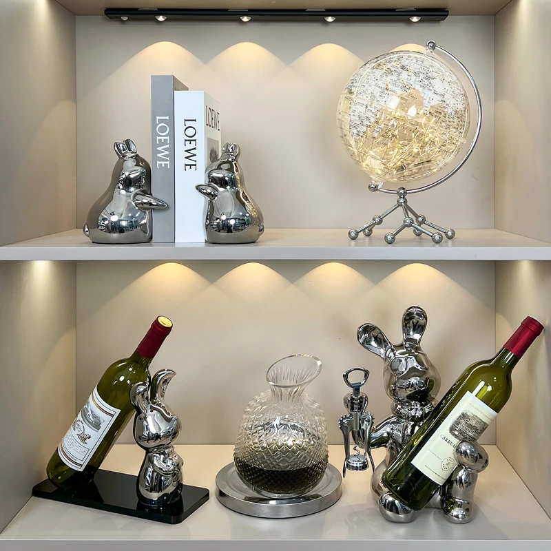 家居装饰品酒柜套装摆件轻奢高档高级感客厅电视柜餐边地球仪酒架