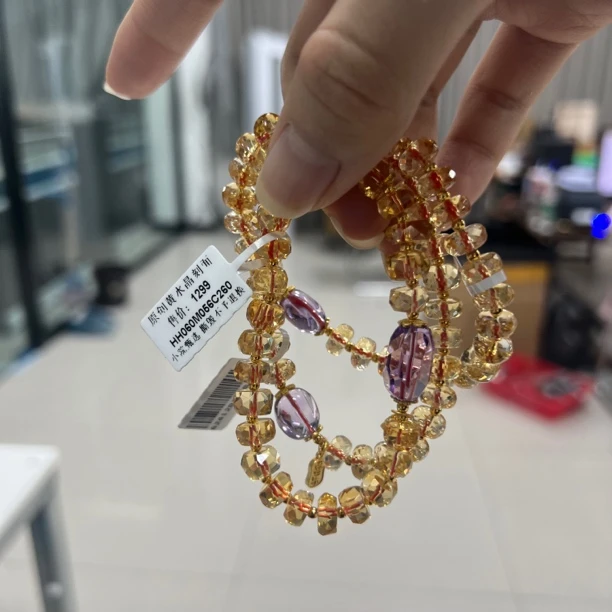 【小院甄选】原创黄水晶刻面约9mm 多样式发一件 HH060