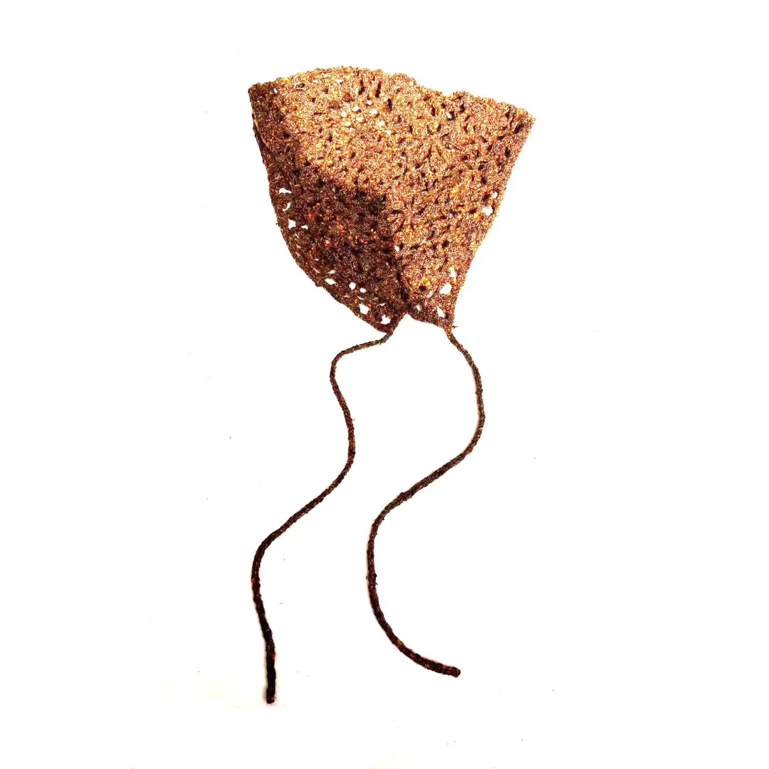 左岸迷香 Z23FW7114 布衣分享复古时尚百搭羊羊文艺镂空针织帽