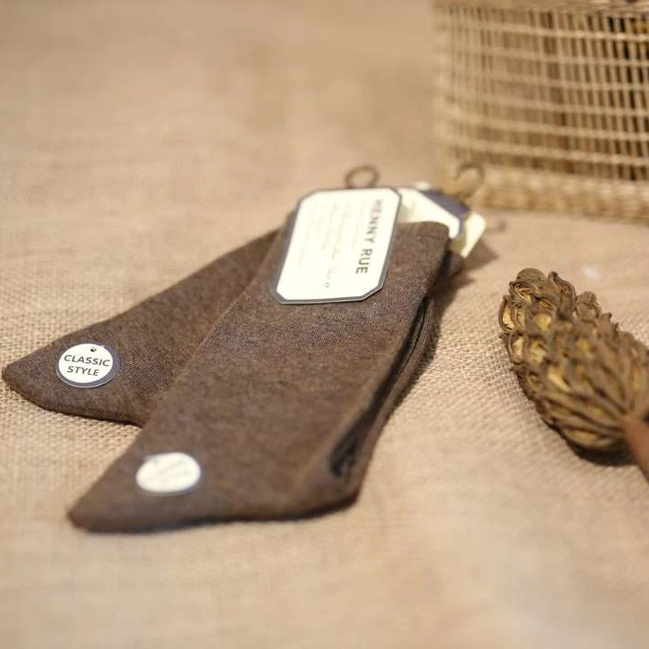 布衣分享 1842-9 优质螺纹口针织四季男女同款基础棉袜子纯棉春秋