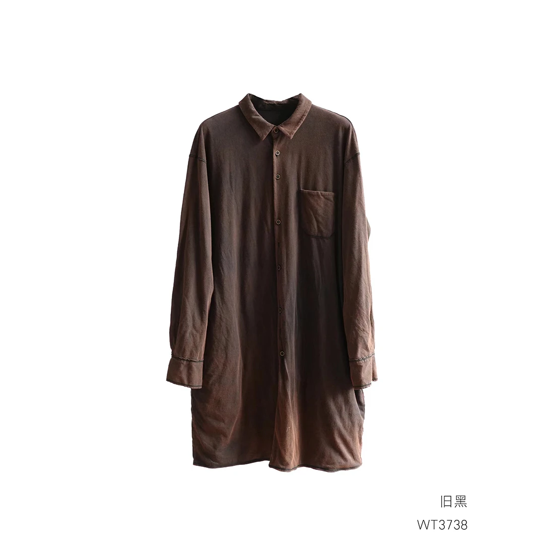 布衣分享 WT3738 几见休闲百搭纯棉长款衬衫外套