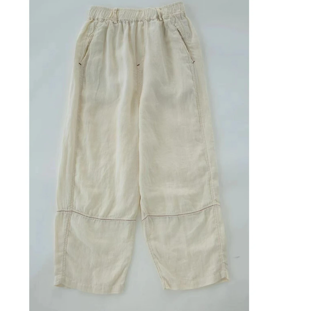 布衣分享 K035 垒土  新款宽松长裤休闲夏季纯色