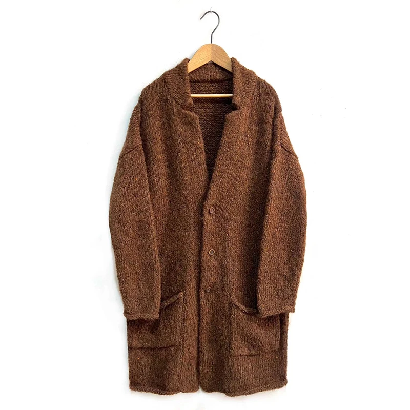 左岸迷香 Z23FW7001 布衣分享时尚休闲百搭羊毛针织上衣外套宽松