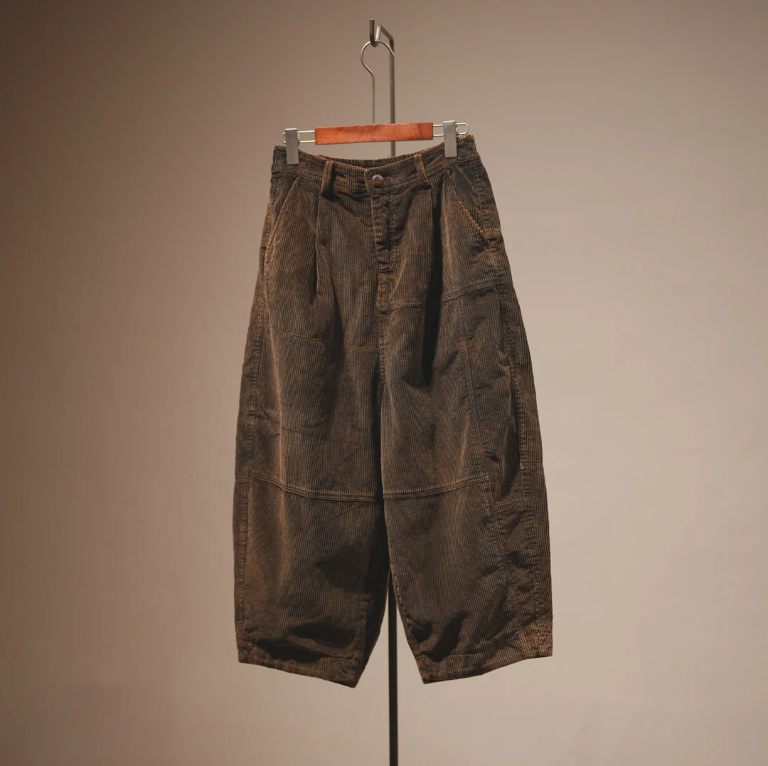 布衣分享 2410929  休闲百搭棉质双层坑条撞色线休闲裤