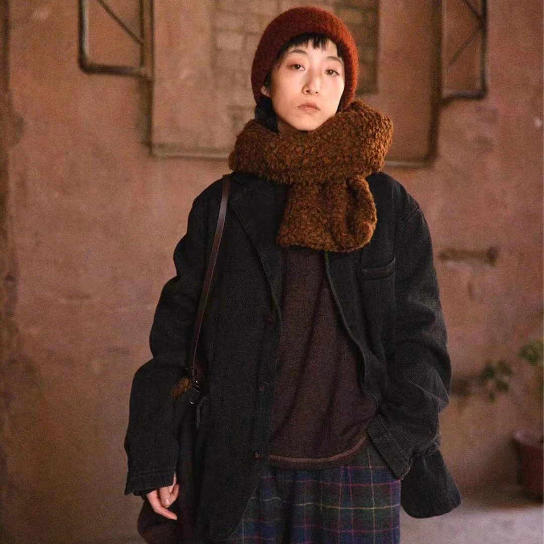 【7折款】Z21FW8037  左岸迷香复古做旧双面手工西装外套短外套时尚