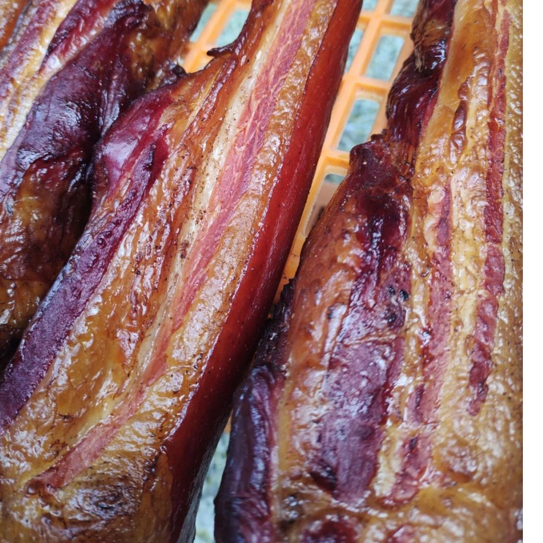 重庆农村烟熏品质黑土猪腊肉（3斤装）*2