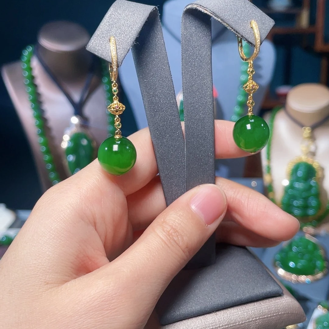 【闪购商品】和田玉（碧玉）颈饰18K金镶嵌用****3