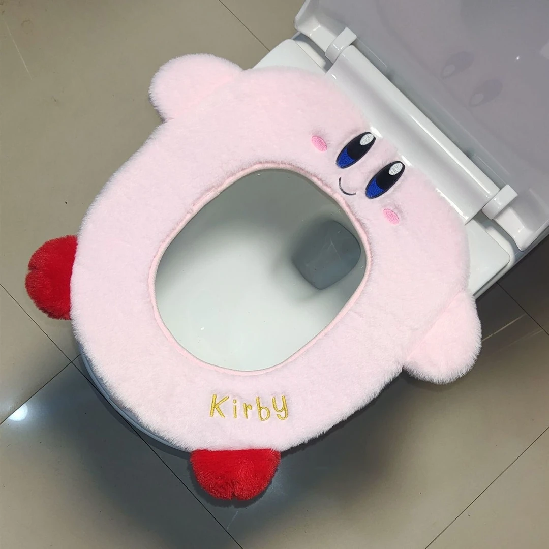 可爱卡通马桶垫冬季保暖星之卡比马桶圈坐圈家用马桶套坐便器防水