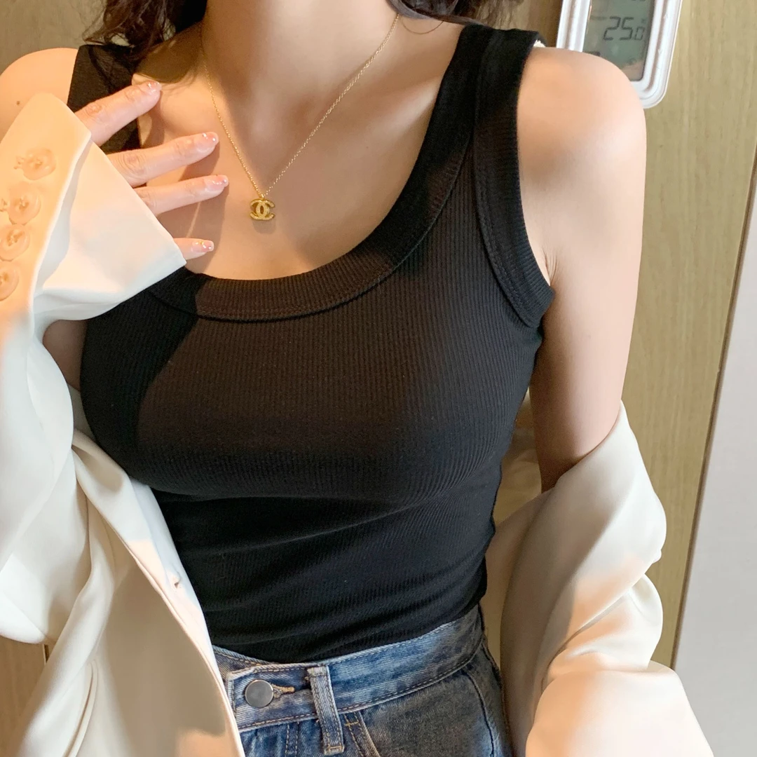 【福利单品】高版本防走光遮副乳螺纹背心 平价好物