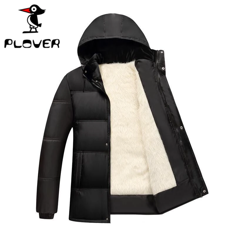 琢木鳥羊羔绒加厚内胆保暖大码爸爸男装秋冬装外套棉服棉袄棉上衣