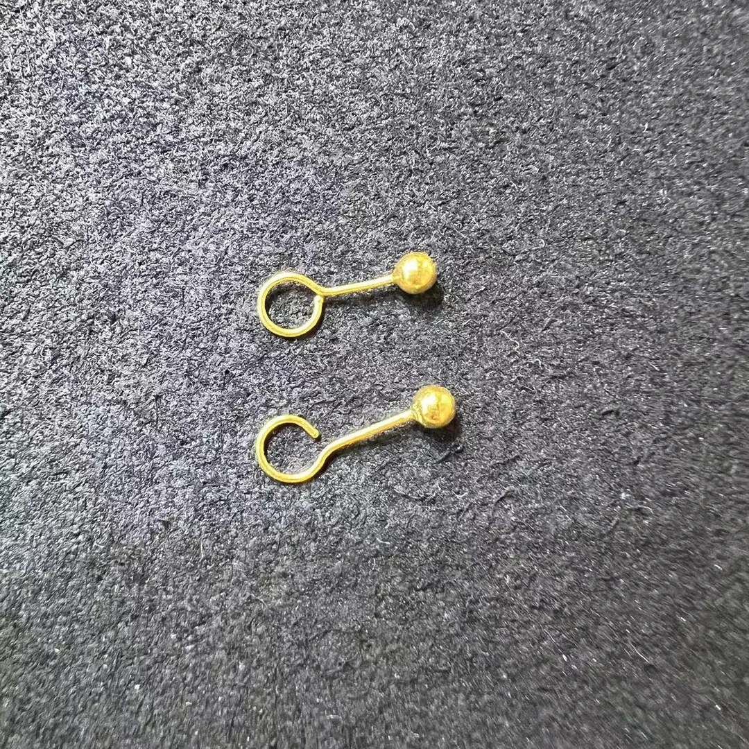 【水贝甄选】足金999泡泡耳朵时尚百搭小众CAZ060