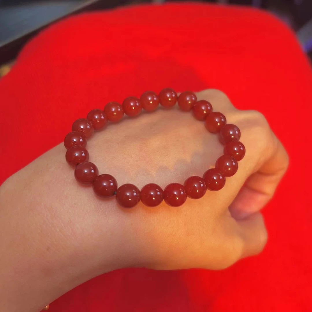 【美萍珠宝】玛瑙手串/黄才本尊