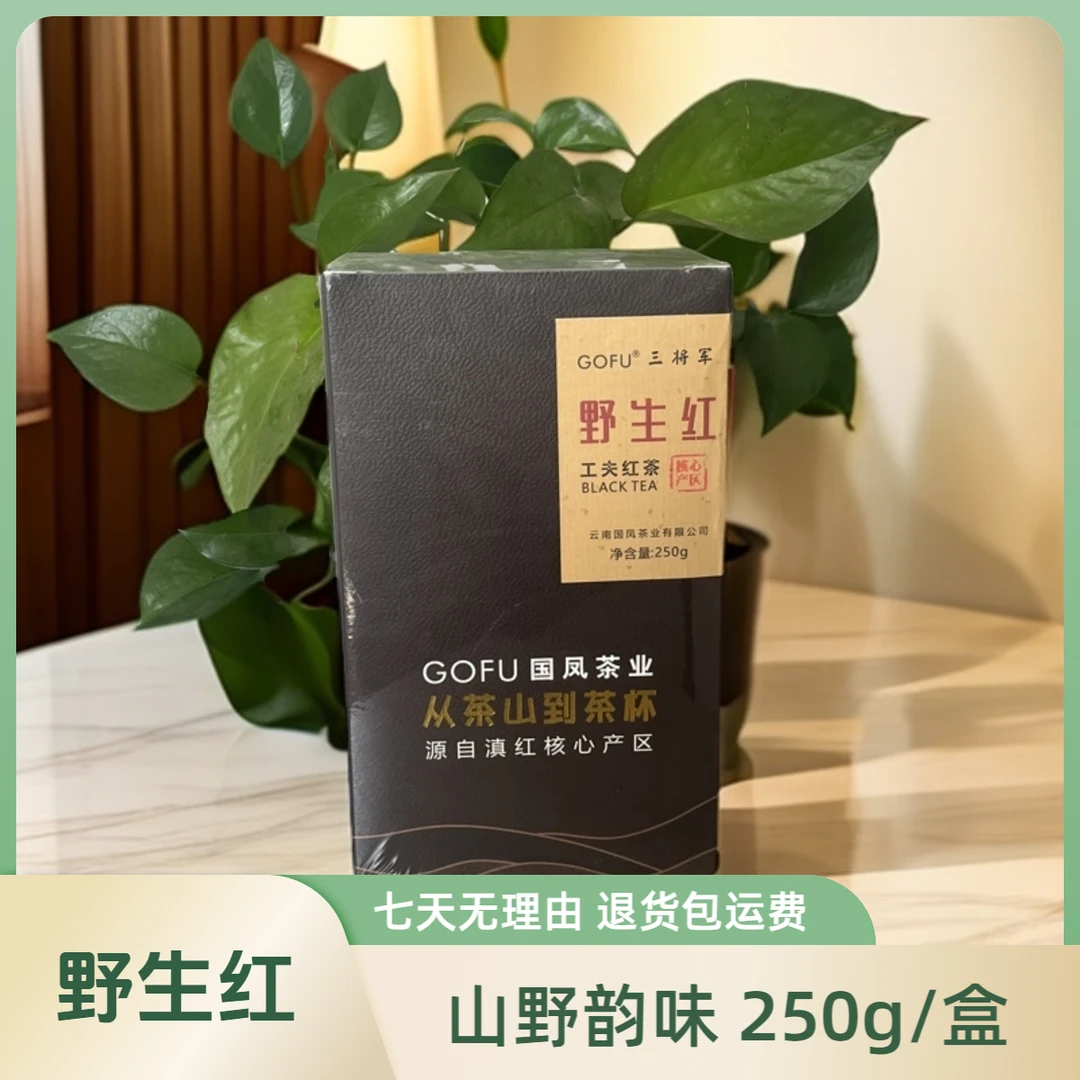 【GOFU国凤】三将军·野生红茶高山滇红凤庆滇红茶工夫红茶250g/盒