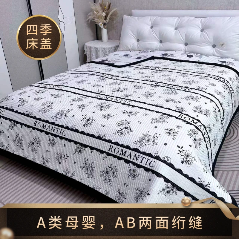 1.5~3.5大尺四季床盖2025A类母婴床盖加厚双面床单新款绗缝夹棉新