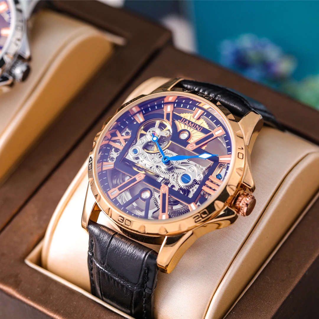 专柜直发镂空陀飞轮全自动机械表男士男款新款夜光防水手表男款