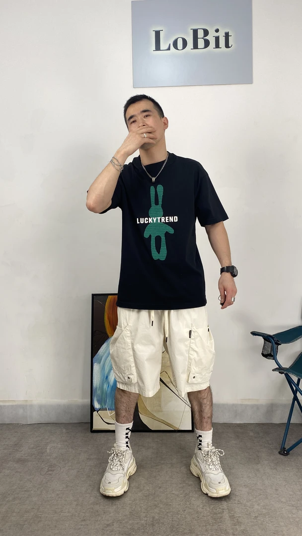 男士夏季潮牌宽松版纯棉T恤男女同款