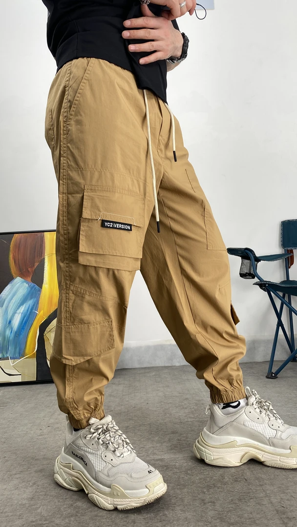 男士夏季潮牌宽松版纯棉超薄工装裤学生青年休闲九分裤男女同款