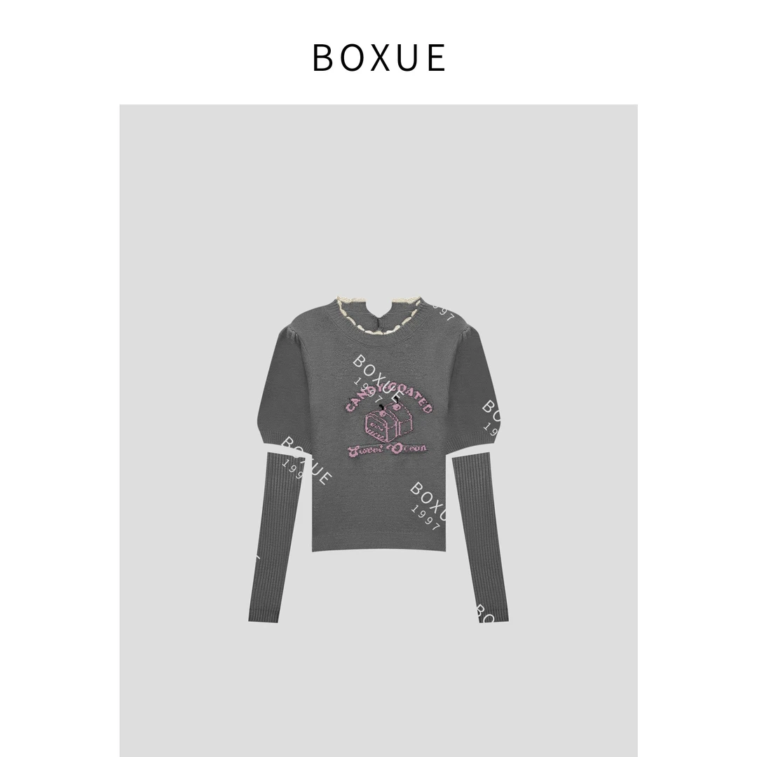 BOXUE “涟漪" 冬季热力感百搭休闲 毛衣#231221MY51