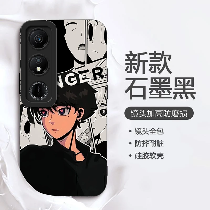 漫画男孩华为畅玩40手机壳软畅玩40C卡通个性简约液态时尚网红