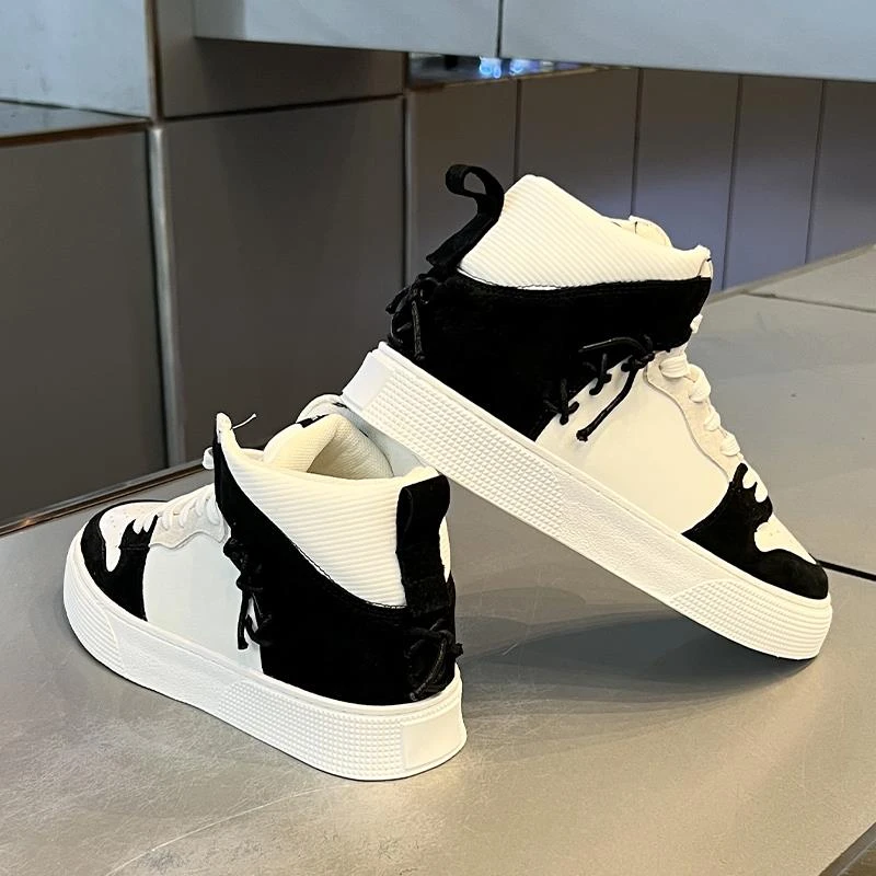 外贸网红爆款男鞋年秋冬新款运动休闲板鞋男韩版百搭高筒潮鞋