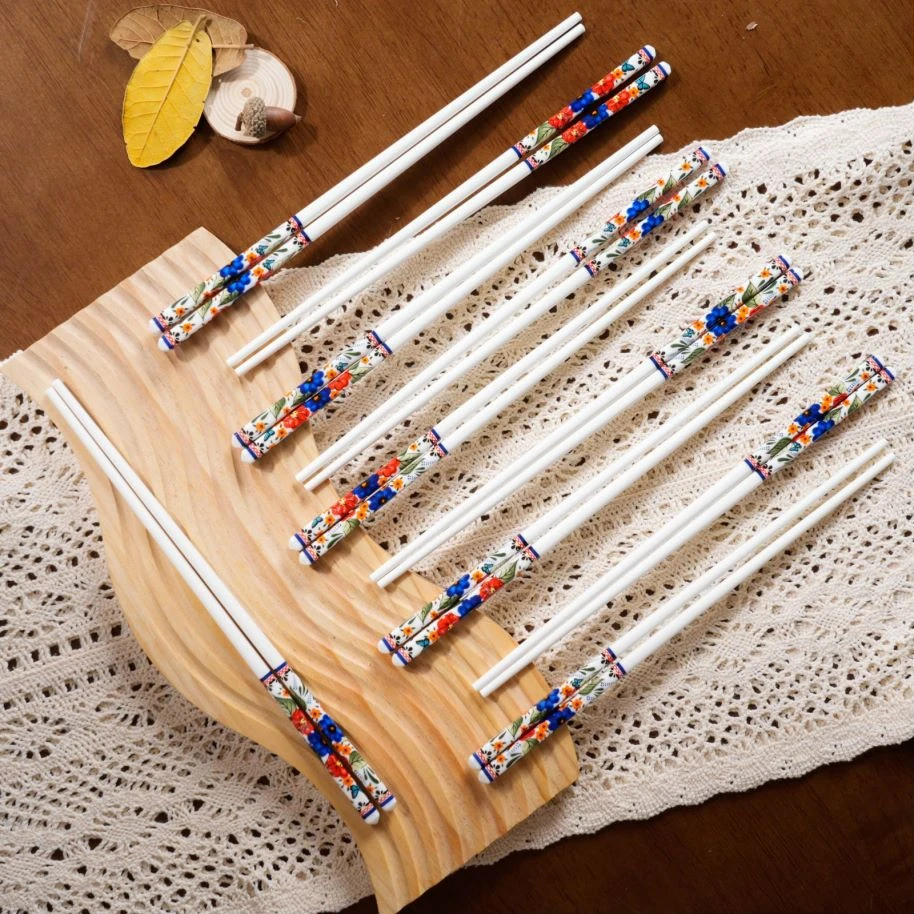 新疆包邮【西里西亚】手绘轻奢10双手绘陶瓷筷子