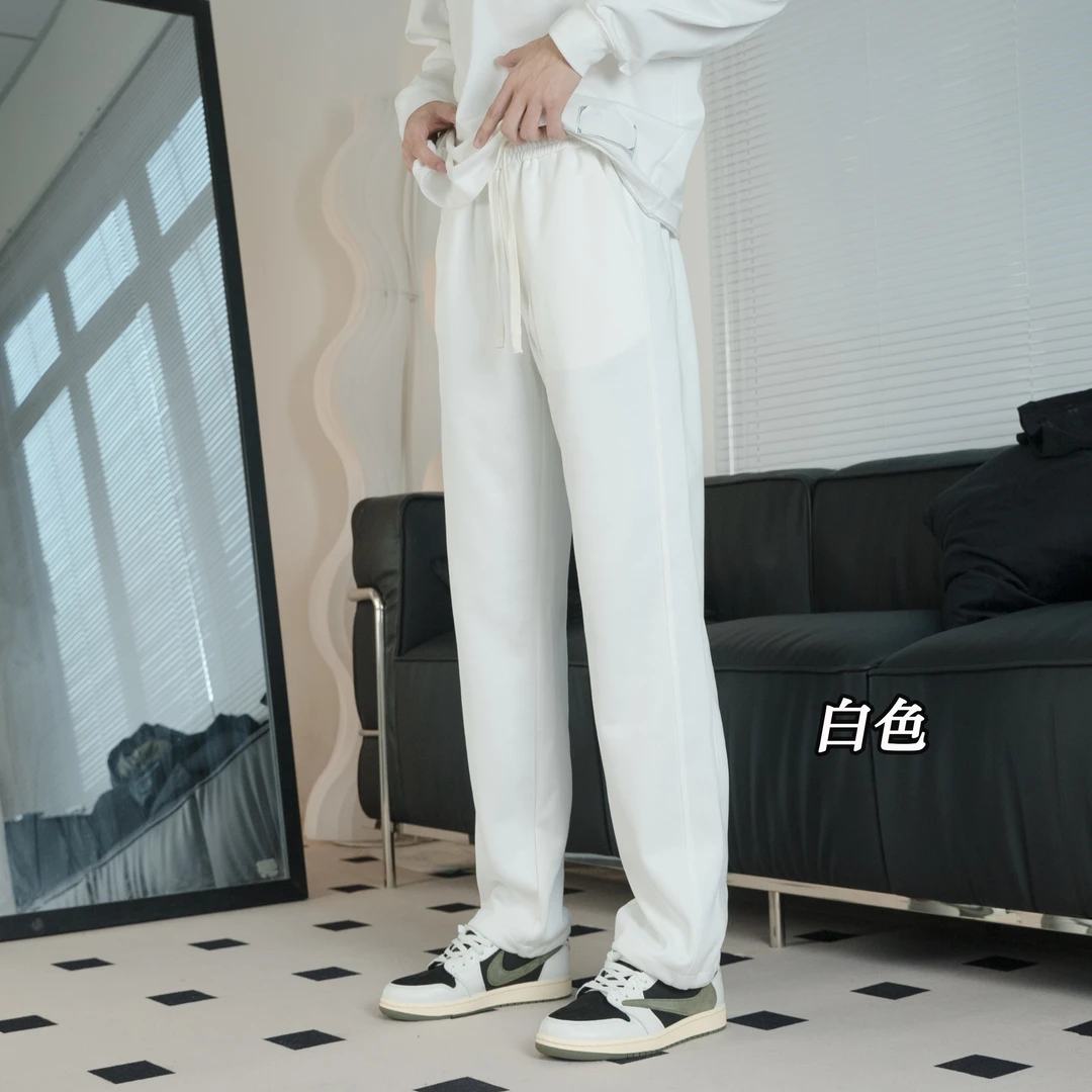 秋季新款网红潮牌休闲裤子男生直筒裤百搭卫裤韩版宽松阔腿长裤男