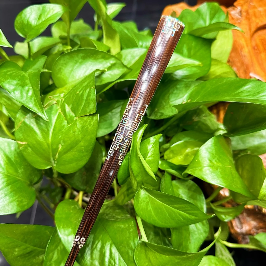 古训堂李少杰 万年春 95全棕竹嵌螺钿 小骨满嵌 文玩苏扇