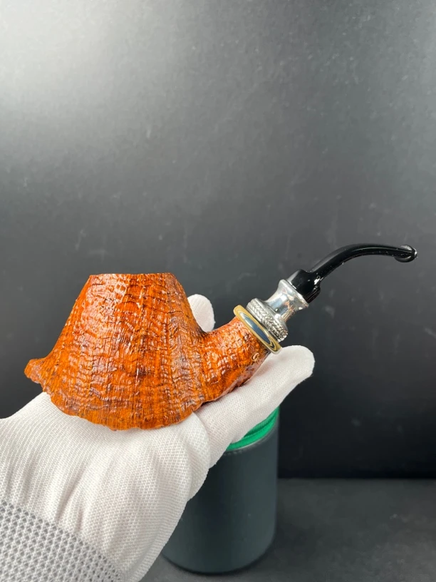 丹麦吉普森boutique3典藏银圈3手工石楠木烟具（内径21.9斗深46