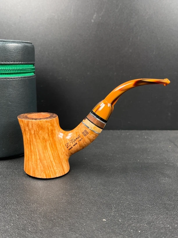 意大利维布拉蒂四花斗底母贝手工石楠木烟具
