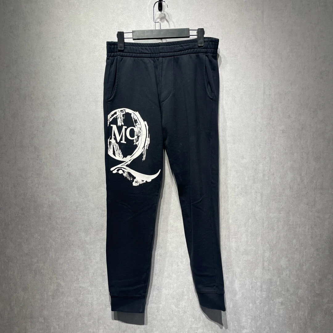 95新 Alexander McQueen/亚历山大·麦昆 logo字母印花卫裤/XS码/