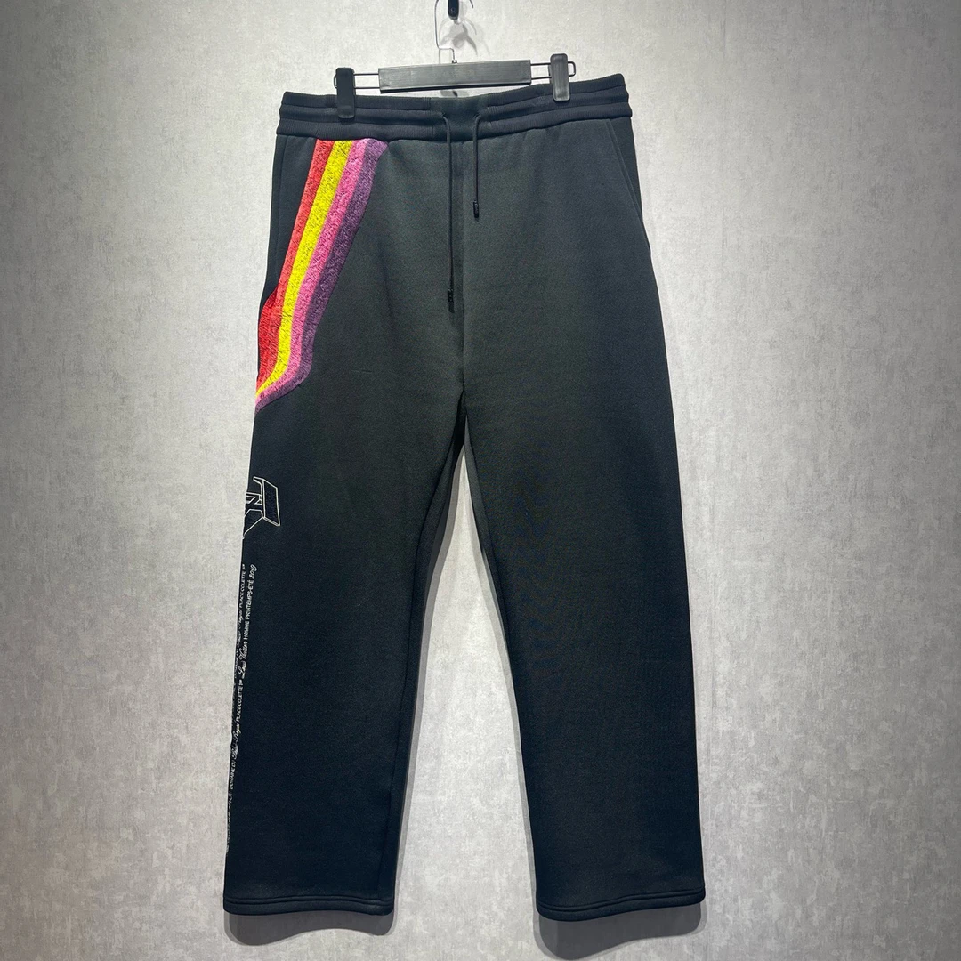 95新 LV 路易威登logo印花彩虹直筒裤