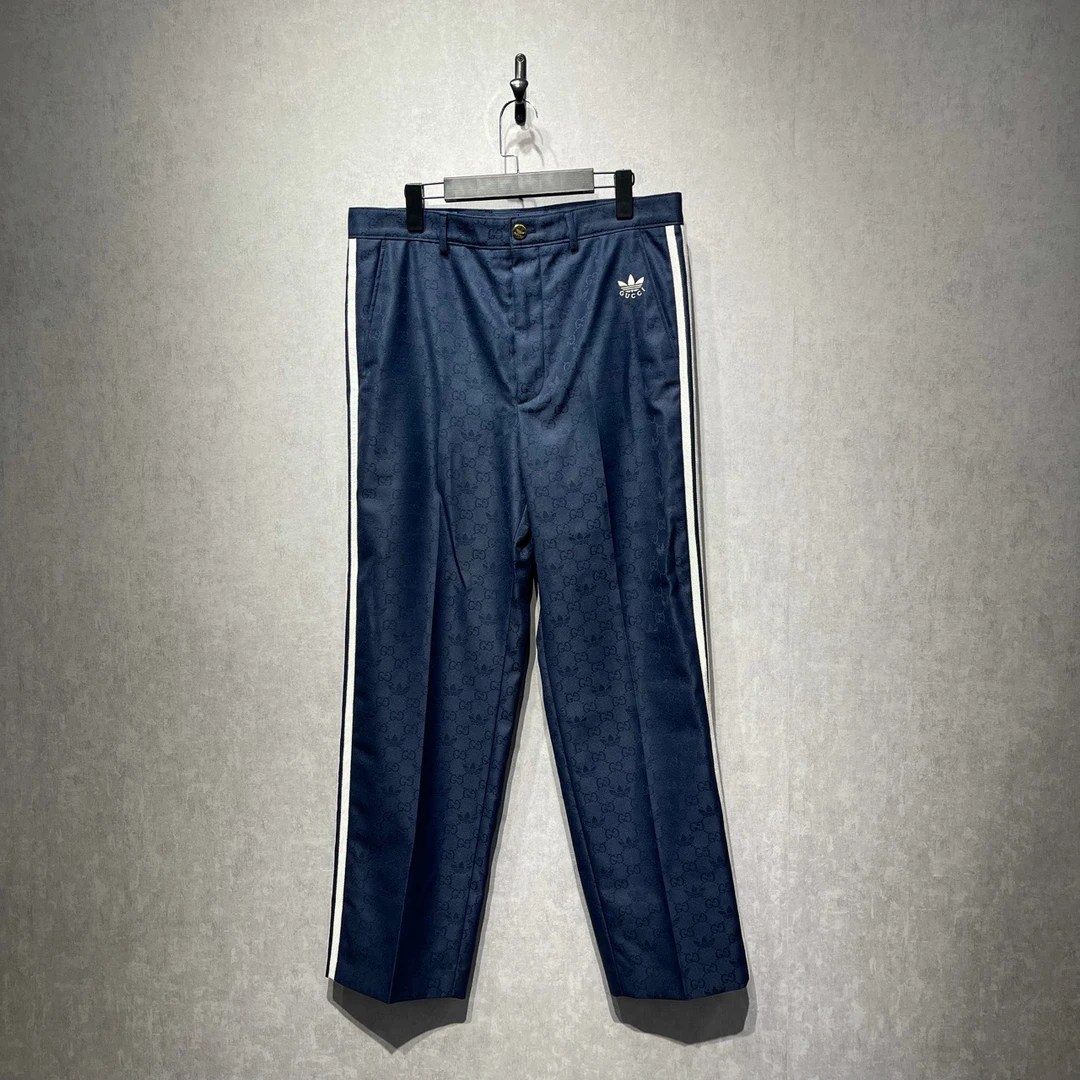 99新 GUCCI/古驰 Adidas联名 满印西裤/50码/99新/公价24200