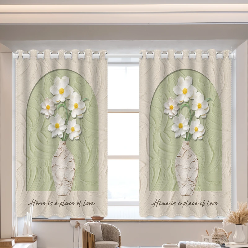 遮光窗帘小窗户免打孔卧室窗帘房间主卧遮挡隐私飘窗遮阳帘出租房