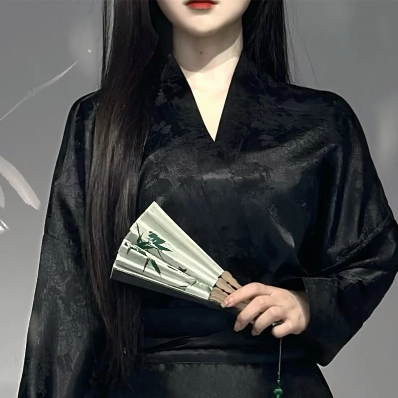 妃亦坊原创汉服女明制螺钿衬衫古风立领交领衬衣日常春秋款新中式