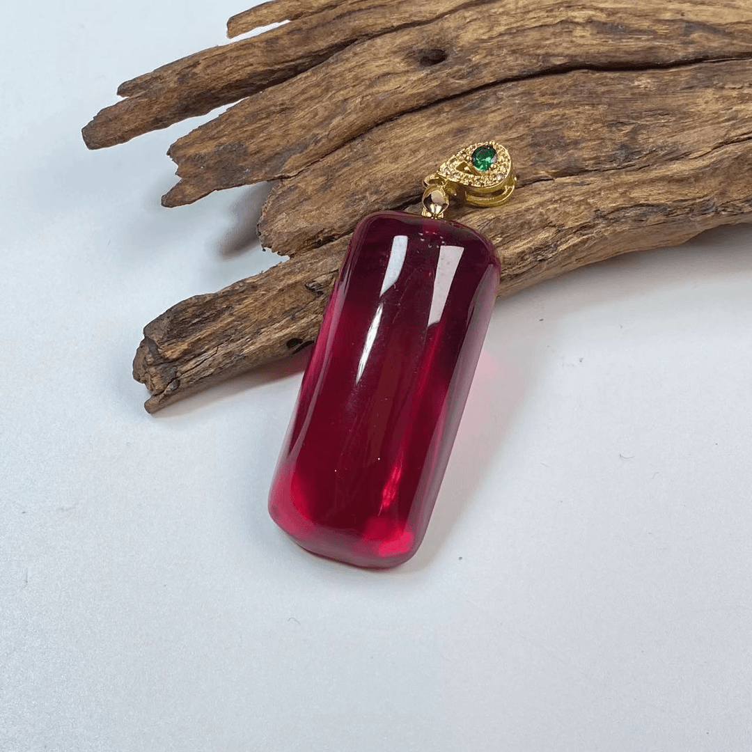 非金属吊坠 【大胖】红宝吊坠颜色大小多样性发一件@k1362v10（培育）