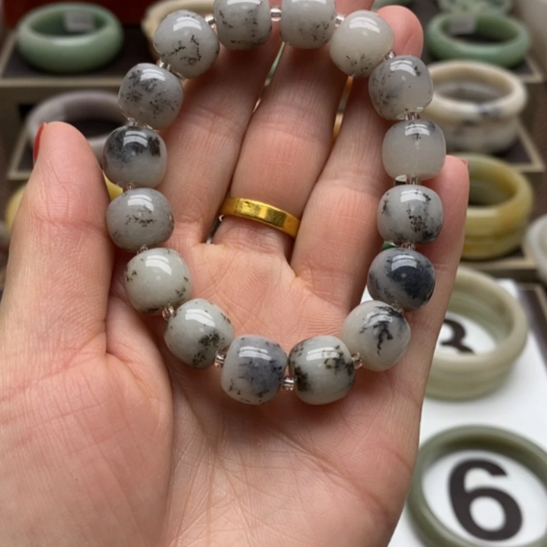 【闪购商品】石英质玉手镯未镶嵌猫***二手串