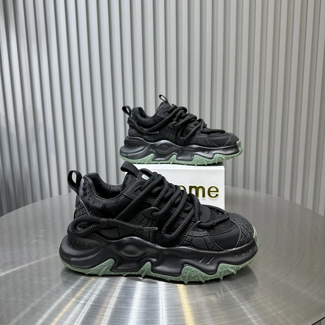 男士冬季潮版老爹鞋透气防滑保暖男款厚底增高鞋个性潮鞋潮流男鞋